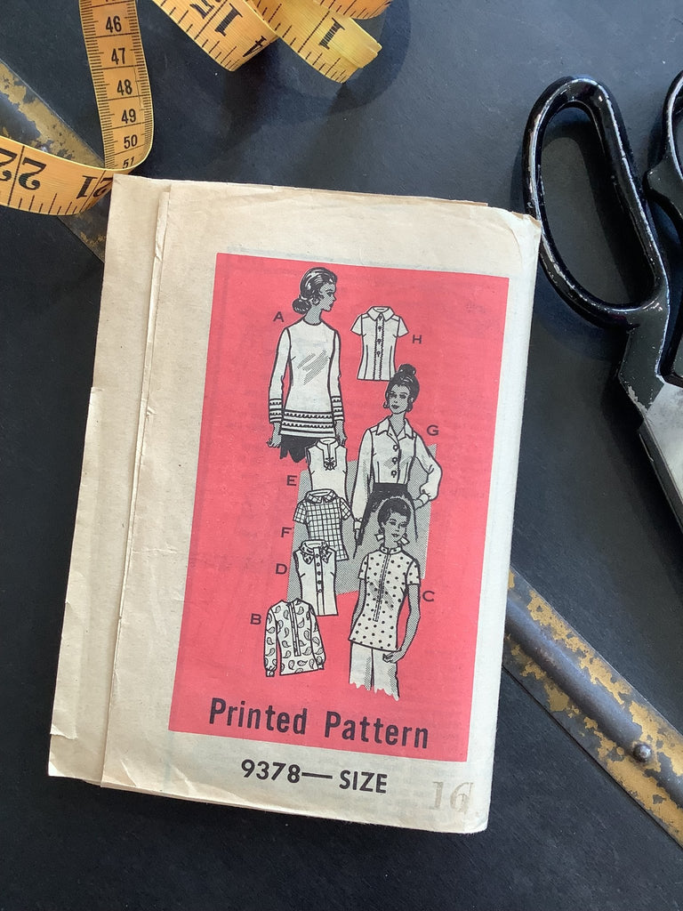 Marian Martin Vintage Pattern 9378 - 1960s Blouse - 8 Variations - Vintage Sewing Pattern Size 16 - The Eternal Maker - UK Fabric Shop