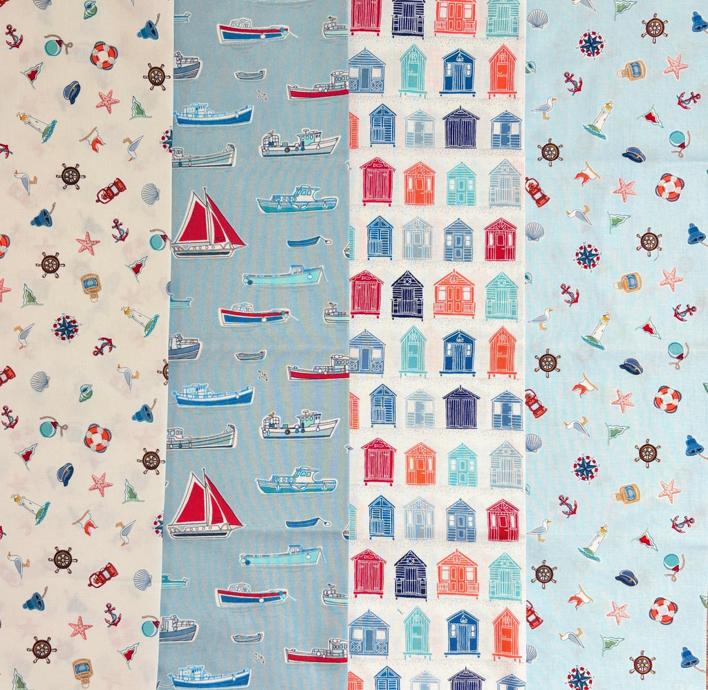 Marina Beach Bundle - 4 FQs - Makower Fabrics - The Eternal Maker - UK Fabric Shop