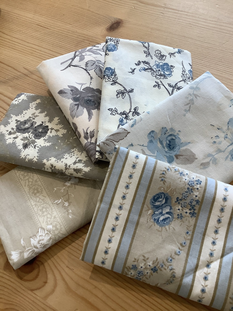 Mas D'Ousvan Blues - 6 piece Fat Quarter Bundle - The Eternal Maker - UK Fabric Shop