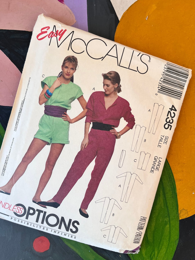McCalls 4235 - Jumpsuit - Vintage Sewing Pattern (Size XL) - The Eternal Maker - UK Fabric Shop