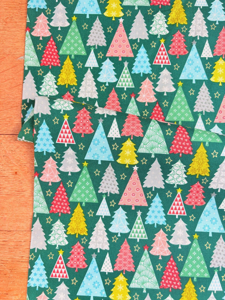 Merry Trees - Makower - Christmas Fabric - The Eternal Maker - UK Fabric Shop