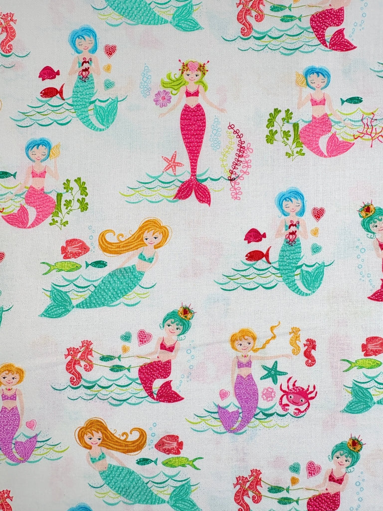 Merryn Mermaid Scenic - Makower Fabrics - The Eternal Maker - UK Fabric Shop