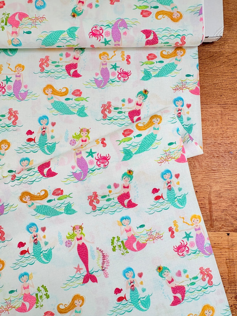 Merryn Mermaid Scenic - Makower Fabrics - The Eternal Maker - UK Fabric Shop