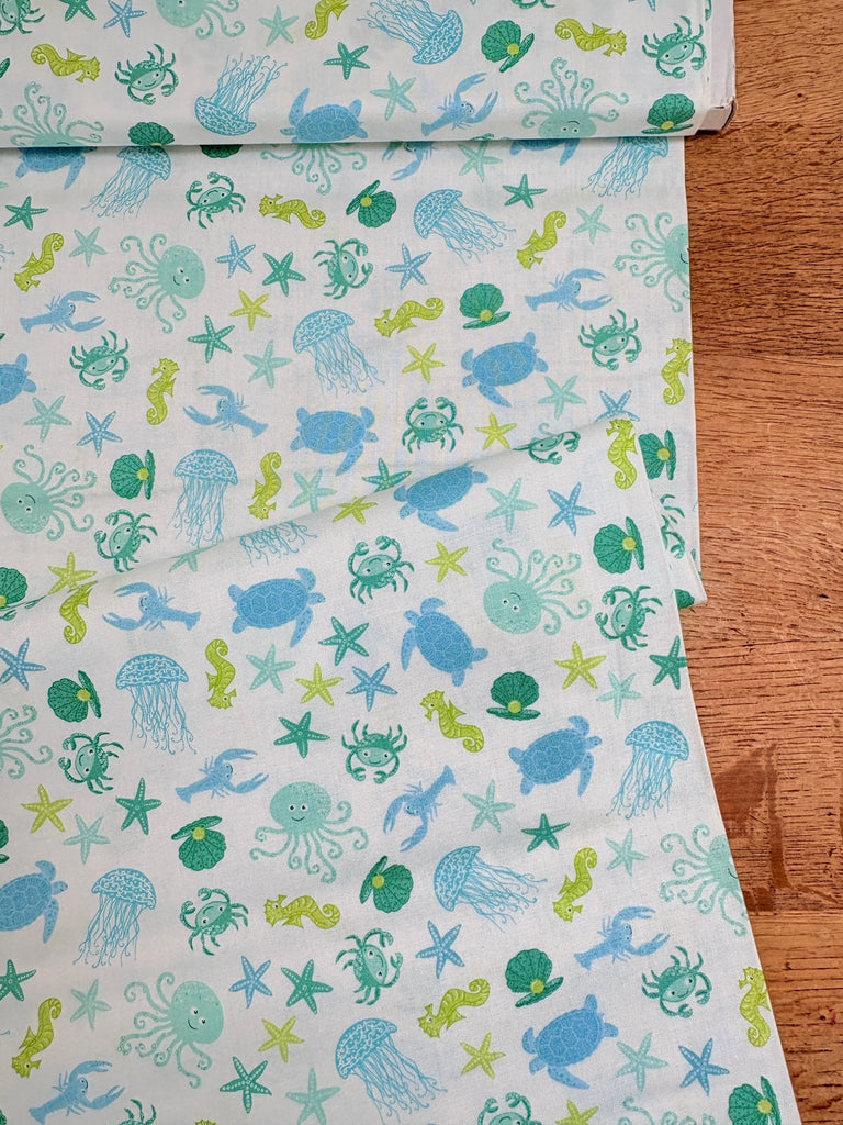Merryn Sea Creatures - Makower Fabrics - The Eternal Maker - UK Fabric Shop