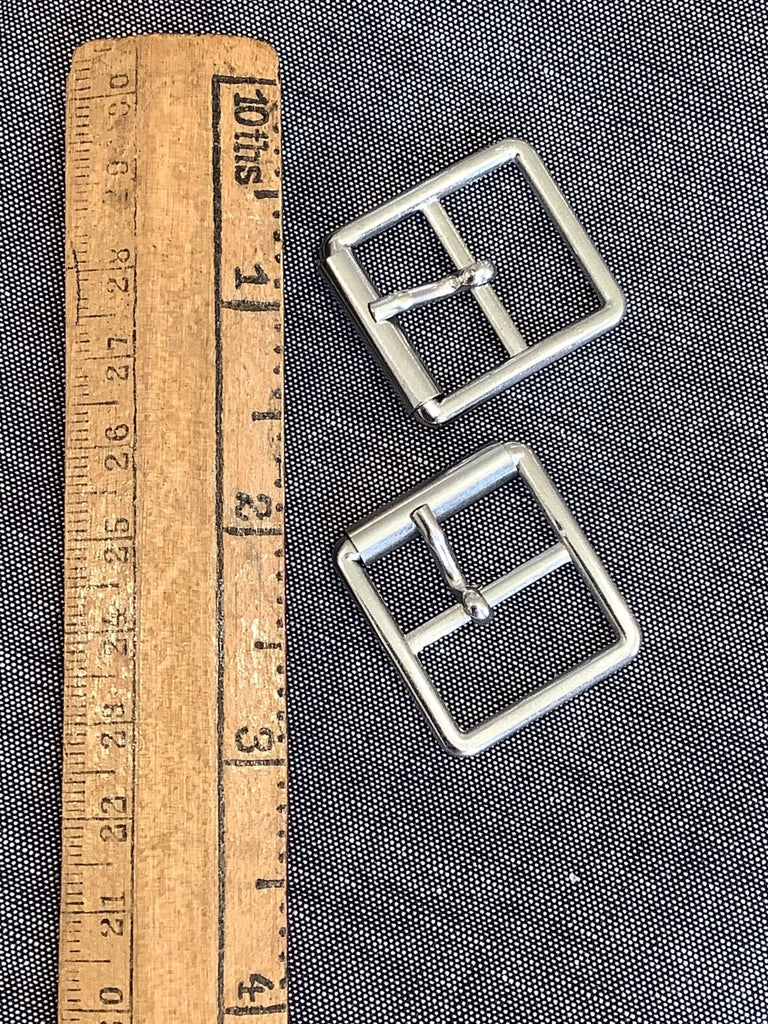 Metal Buckle with Prong and Roller - 20mm - Silver - The Eternal Maker - UK Fabric Shop