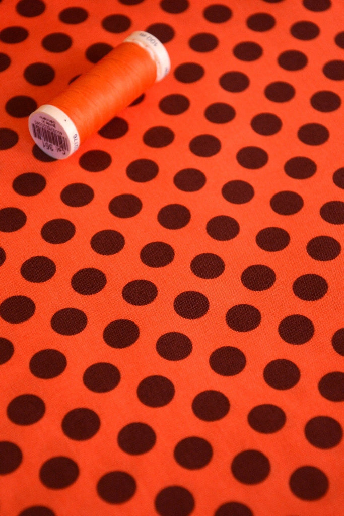 Michael Miller Fabric Ta Dot - Pumpkin - Michael Miller Fabrics