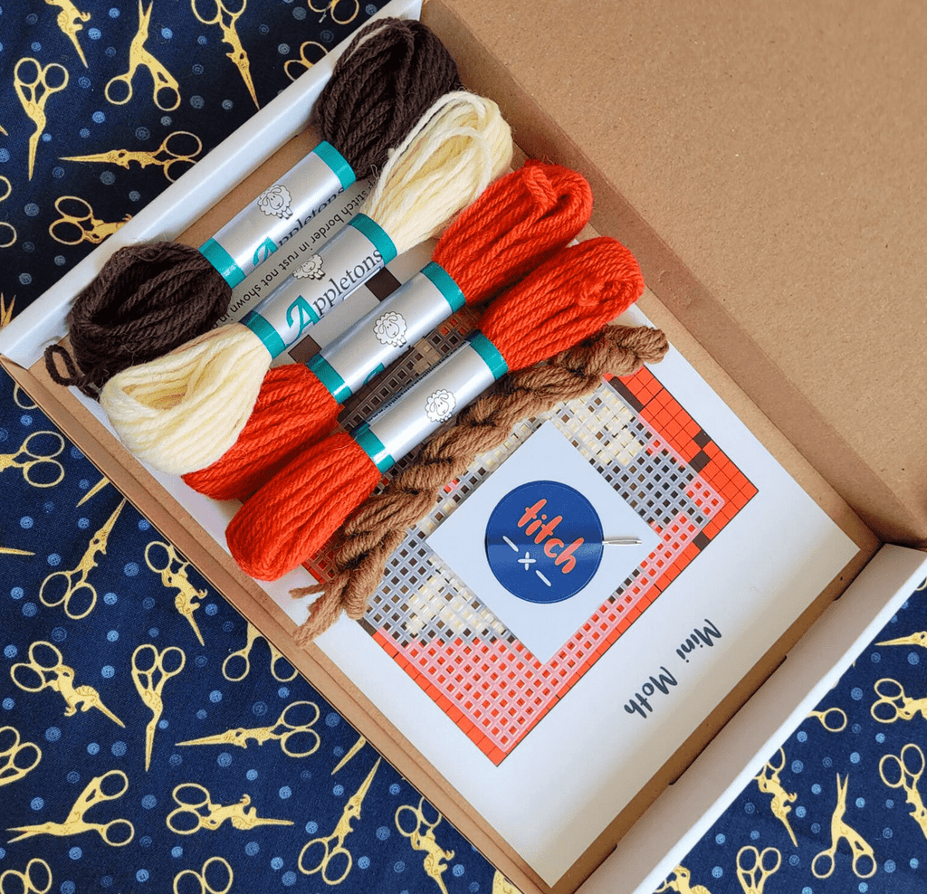 Mini Moth - Counted Cross Stitch Kit - Titch Stitch - The Eternal Maker - UK Fabric Shop