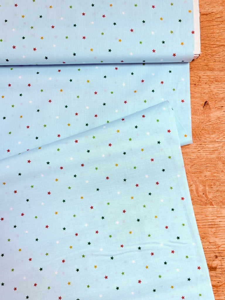 Mini Multi Stars - Blue - Makower Fabrics - The Eternal Maker - UK Fabric Shop