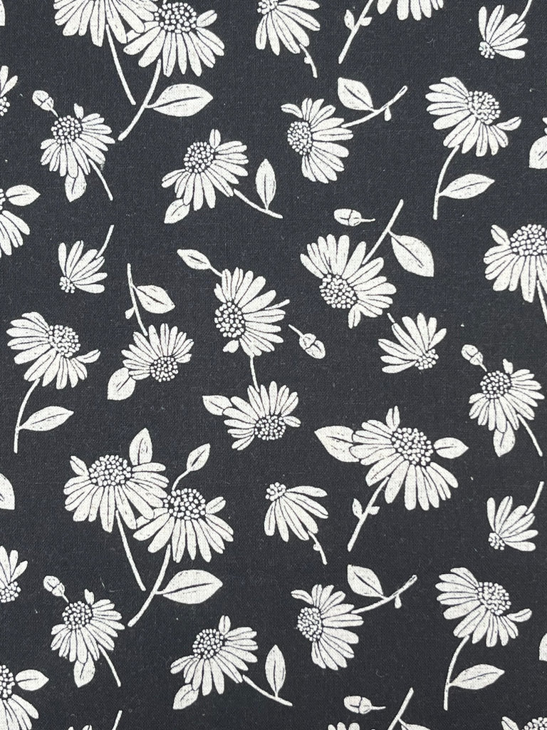 Modern Field Daisies Linen - Japanese Import Fabric - The Eternal Maker - UK Fabric Shop