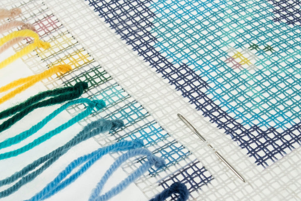 Modern Floral Tapestry Half Stitch Cushion Kit - The Eternal Maker - UK Fabric Shop