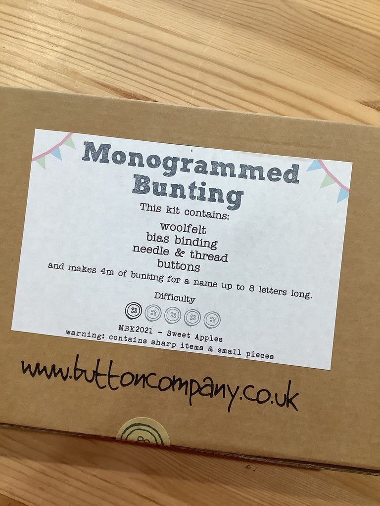 Monogrammed Felt Bunting Sewing Kit - The Eternal Maker - UK Fabric Shop