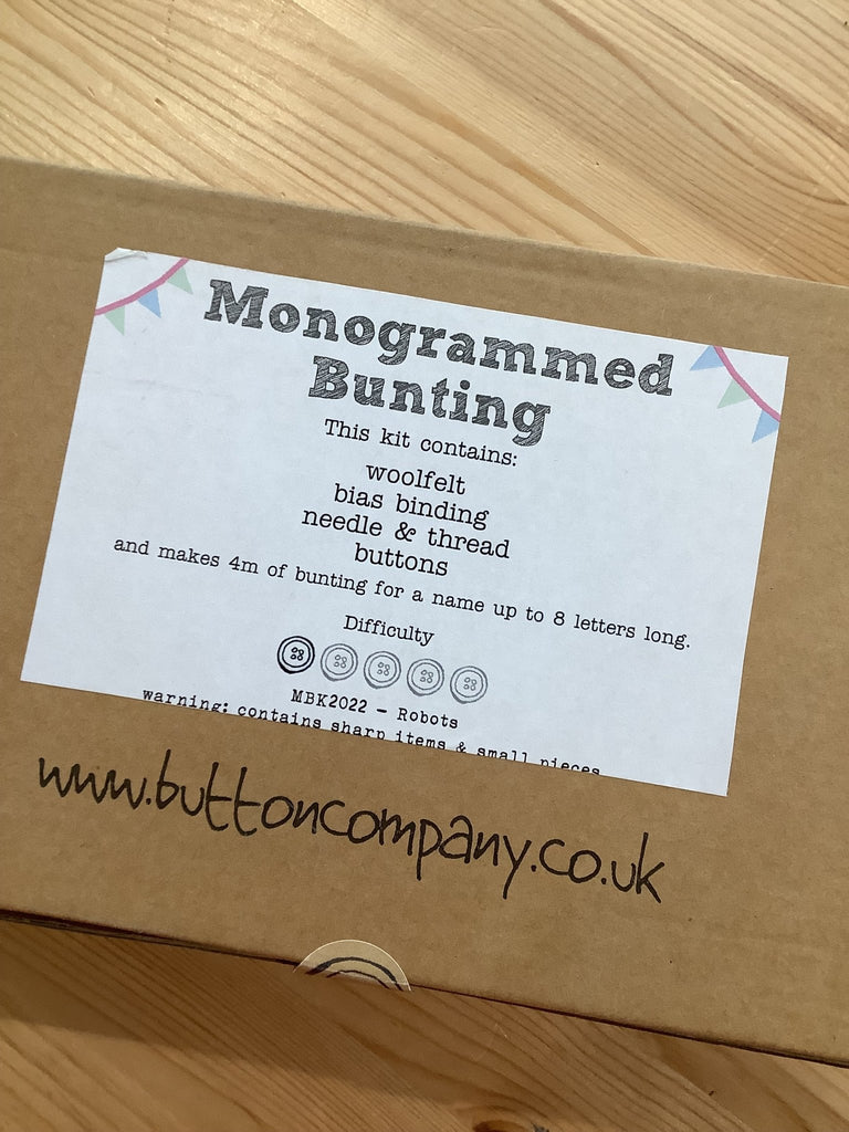Monogrammed Felt Bunting Sewing Kit - The Eternal Maker - UK Fabric Shop
