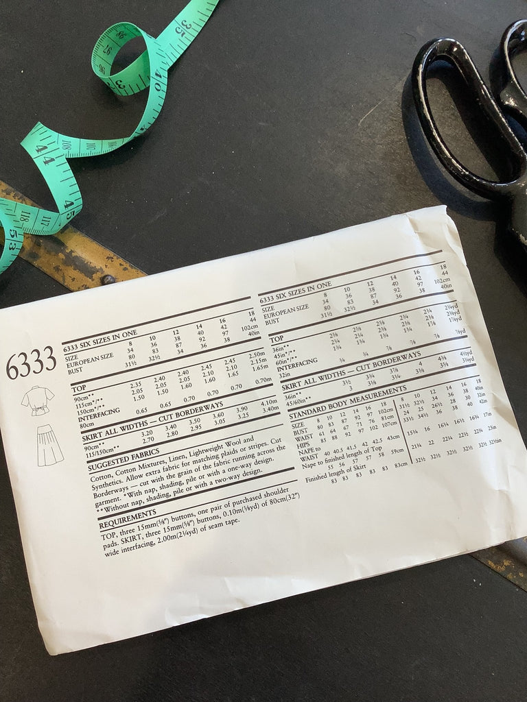 New Look for House of Fraser 6333 - Jacket Style Top and Skirt - Vintage Sewing Pattern (Size 8 - 18) - The Eternal Maker - UK Fabric Shop