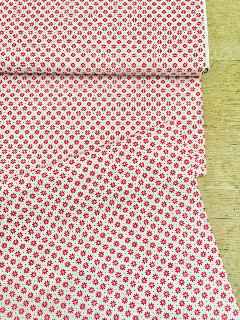 Nordic Snowflakes Red - Scandi Christmas - Christmas Fabric - The Eternal Maker - UK Fabric Shop