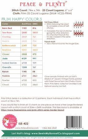Peace and Plenty - Prim Stitch Series No.3 - Lori Holt - The Eternal Maker - UK Fabric Shop
