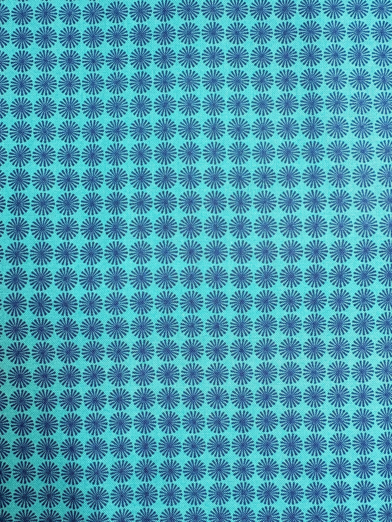 Pinwheels - Teal - Makower Fabrics - The Eternal Maker - UK Fabric Shop