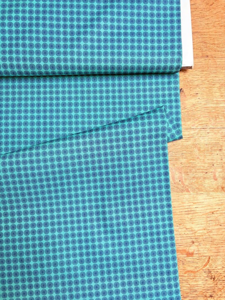 Pinwheels - Teal - Makower Fabrics - The Eternal Maker - UK Fabric Shop