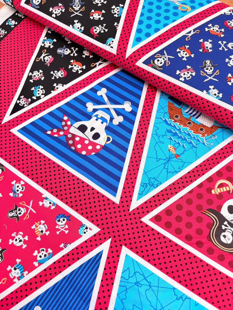 Pirate Bunting Panel - The Eternal Maker - UK Fabric Shop