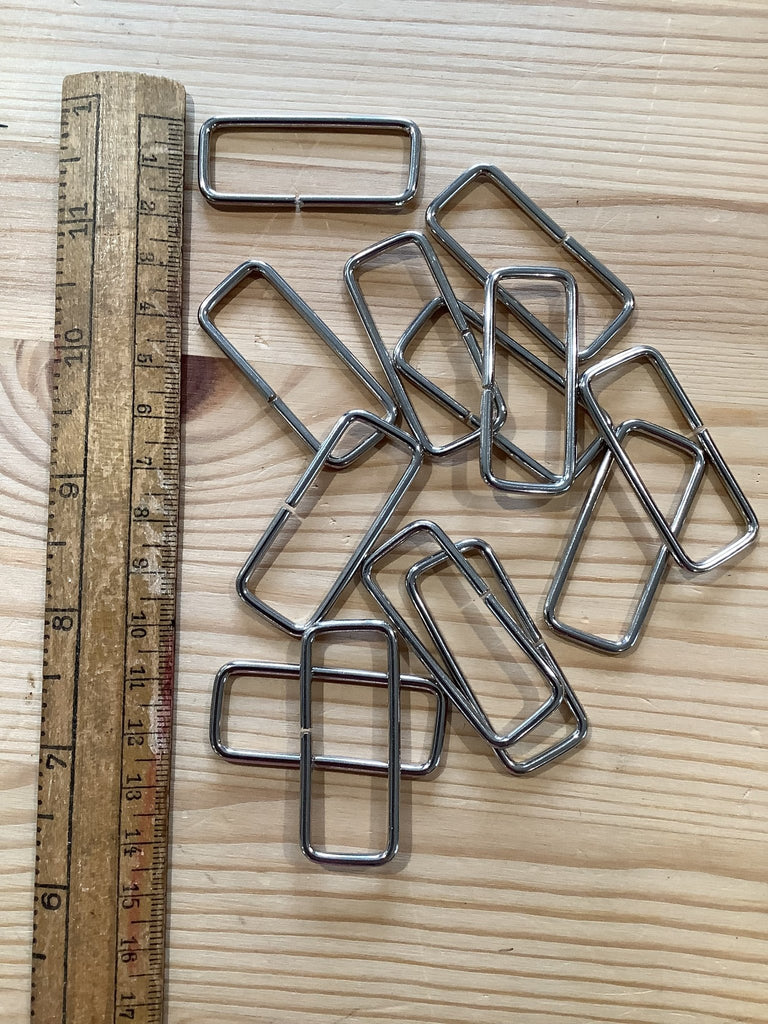 Rectangle Slider Ring - 16mm - Silver - The Eternal Maker - UK Fabric Shop