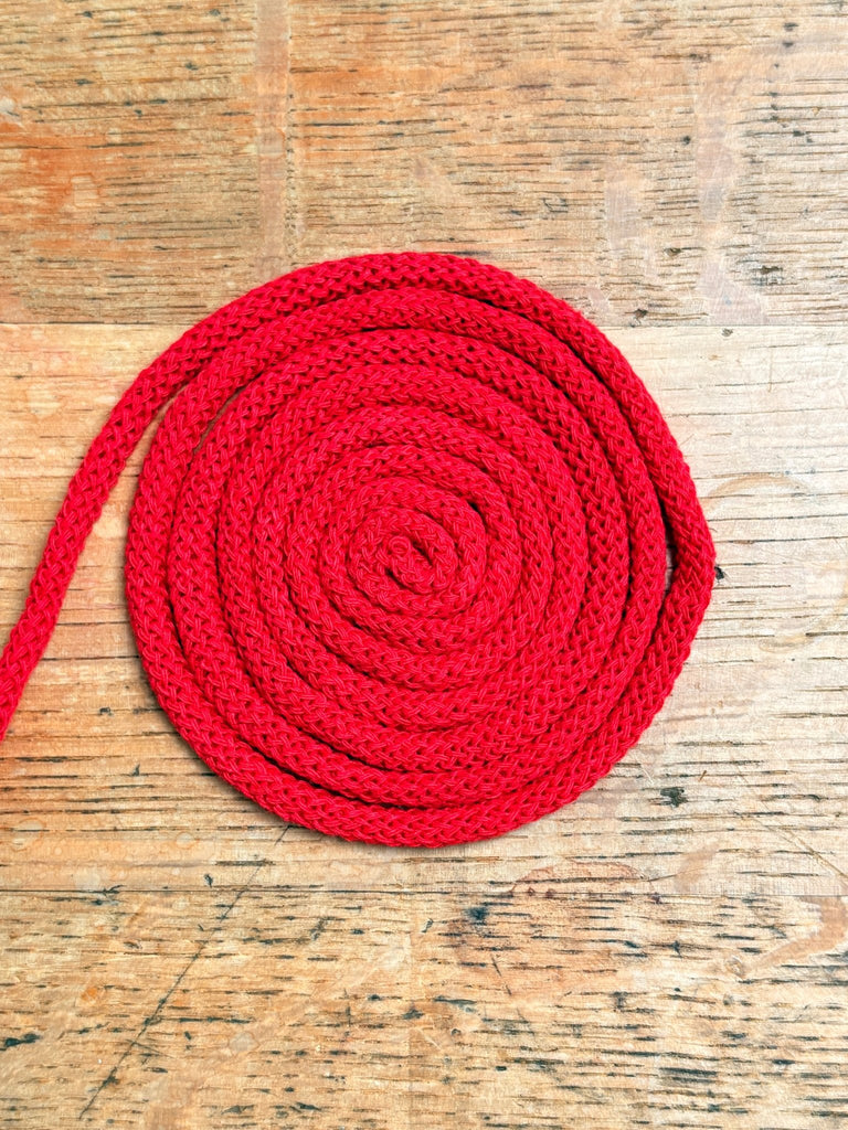Red - 5mm Recycled Cotton Drawstring Cord - The Eternal Maker - UK Fabric Shop