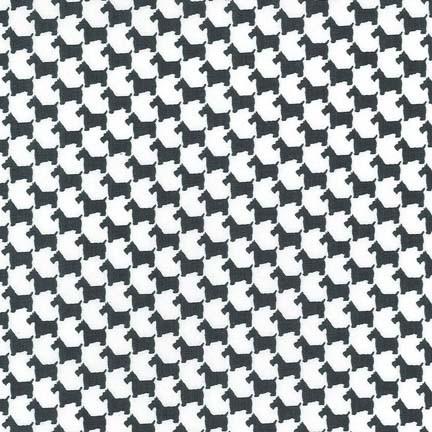 Remnant 75cm x 110cm Scottie Houndstooth - Gray - Michael Miller Fabrics - The Eternal Maker - UK Fabric Shop