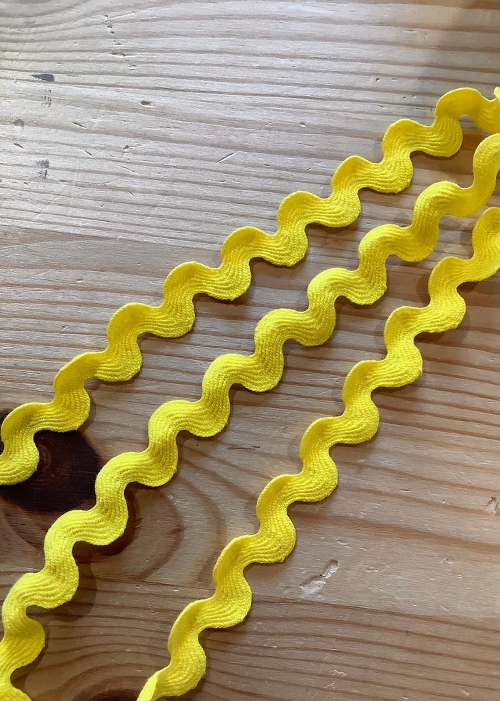 Ric Rac - 10mm - Bright Yellow - The Eternal Maker - UK Fabric Shop