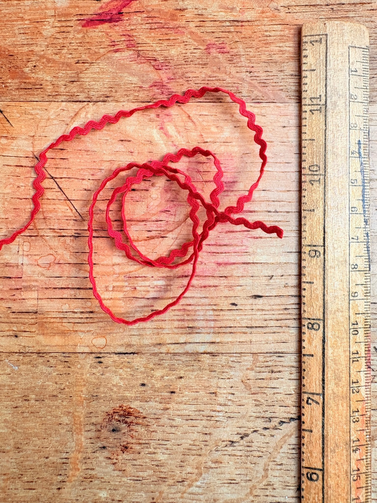 Ric Rac - 3mm - Red - The Eternal Maker - UK Fabric Shop