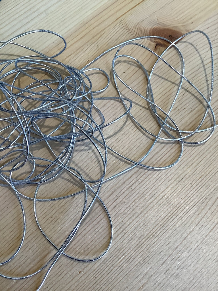 Round Elastic - 1mm - Silver - The Eternal Maker - UK Fabric Shop