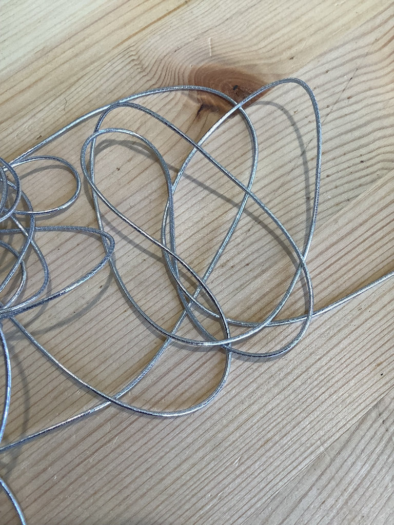Round Elastic - 1mm - Silver - The Eternal Maker - UK Fabric Shop