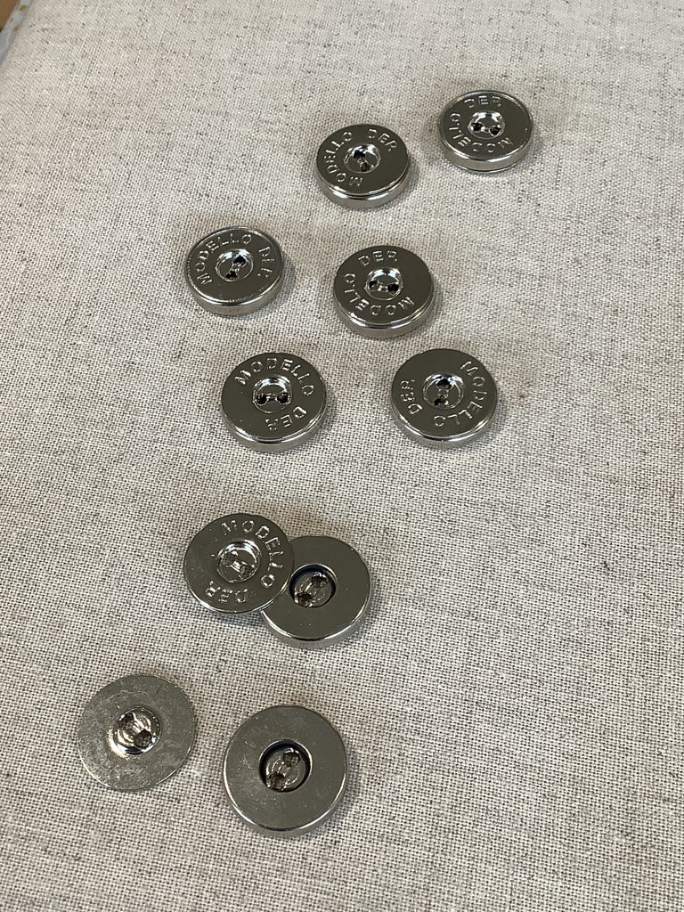 Round Sew In Magnetic Bag Clasp 18mm - Silver - The Eternal Maker - UK Fabric Shop