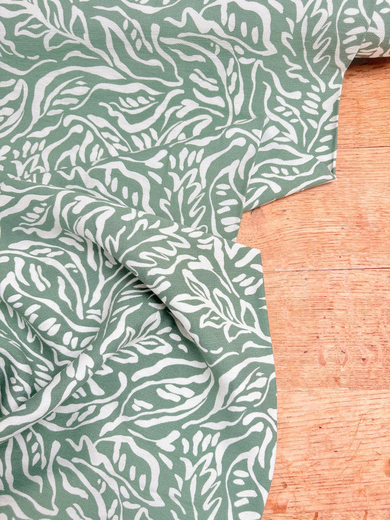 Santa Barbara in Sage - Rayon Fabric - The Eternal Maker - UK Fabric Shop