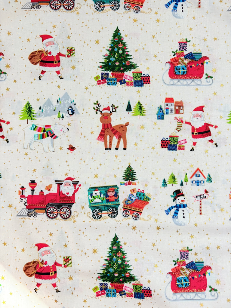 Santa Express - Christmas Fabric 12 Fat Quarter Bundle - The Eternal Maker - UK Fabric Shop