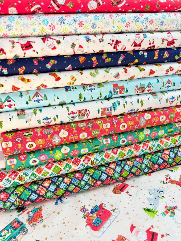 Santa Express - Christmas Fabric 12 Fat Quarter Bundle - The Eternal Maker - UK Fabric Shop