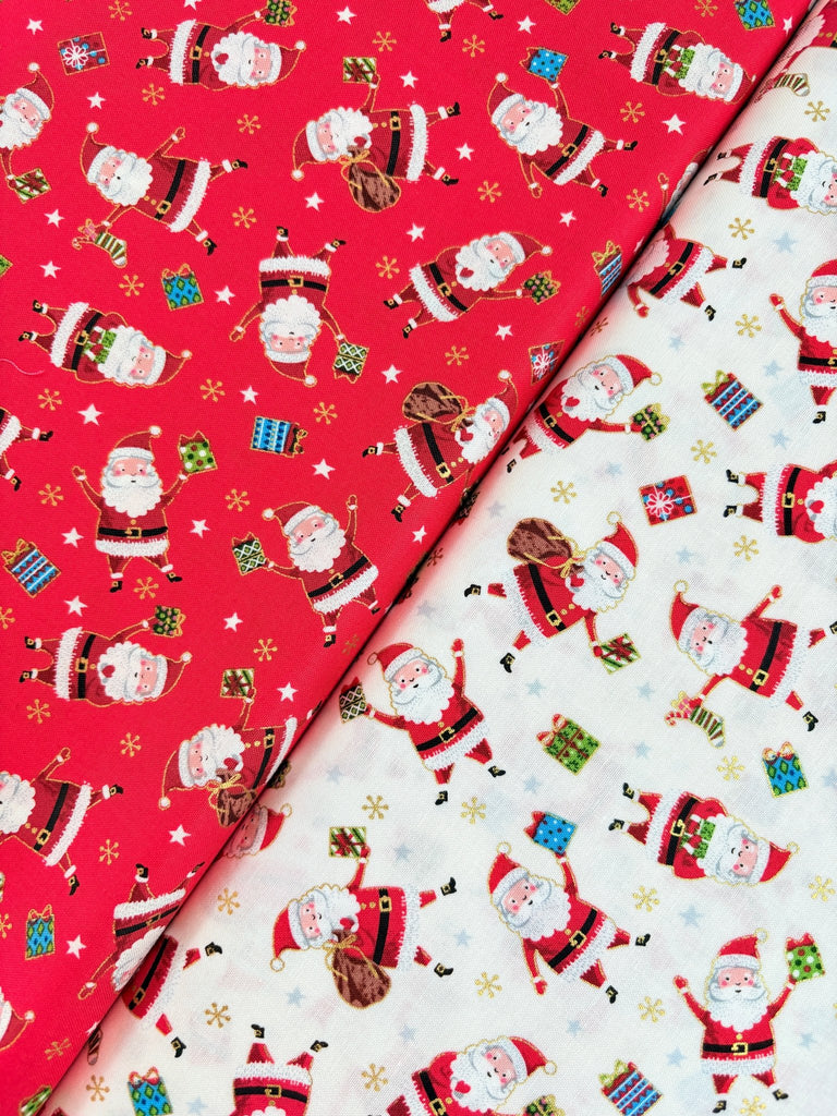 Santa on Red - Santa Express - Christmas Fabric - The Eternal Maker - UK Fabric Shop