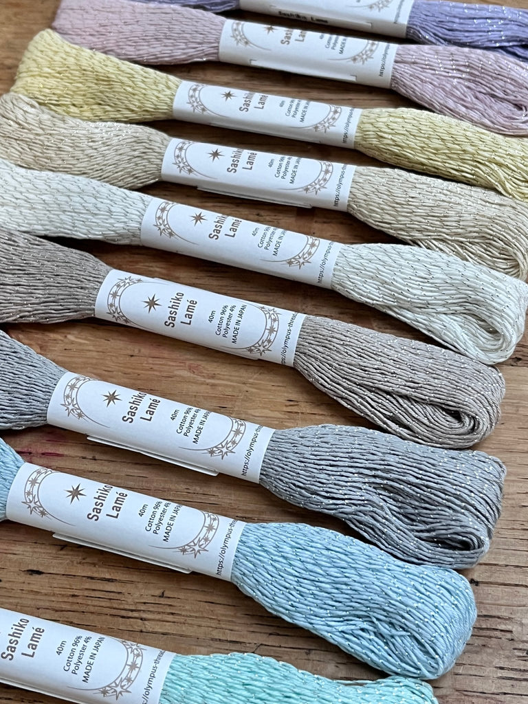 Sashiko Lame Thread - Blue Sapphire - The Eternal Maker - UK Fabric Shop