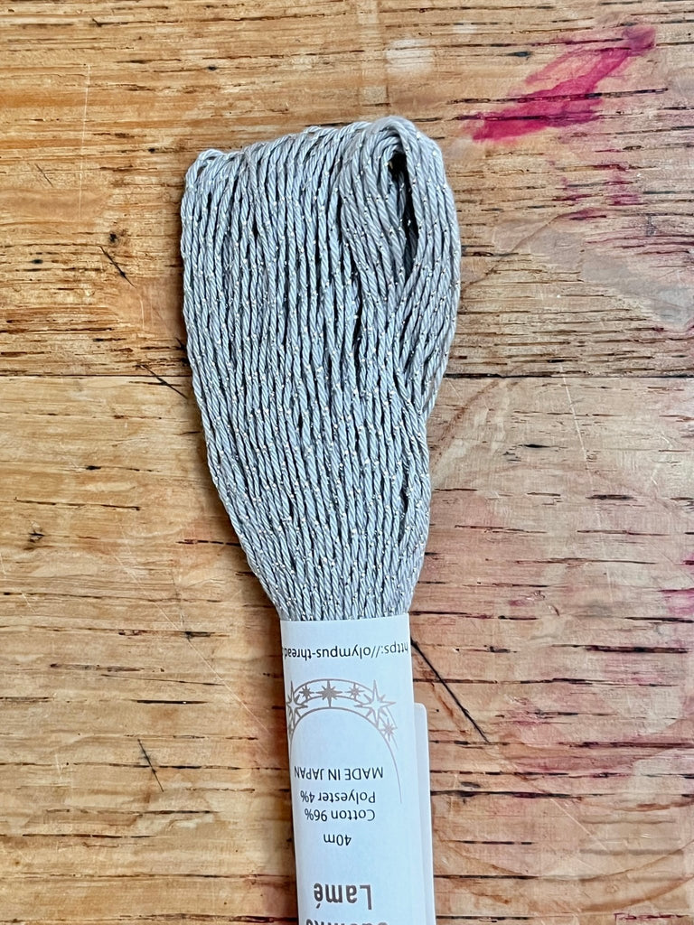 Sashiko Lame Thread - Grey Silver - The Eternal Maker - UK Fabric Shop