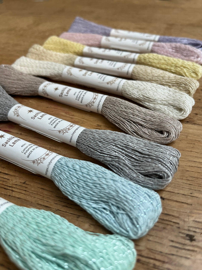 Sashiko Lame Thread - Mint Metallic - The Eternal Maker - UK Fabric Shop
