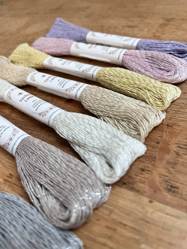 Sashiko Lame Thread - Yellow Gold - The Eternal Maker - UK Fabric Shop