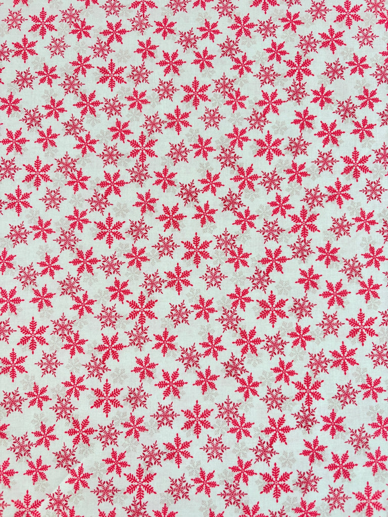 Scandi Snowflakes Red - Scandi Christmas - Christmas Fabric - The Eternal Maker - UK Fabric Shop