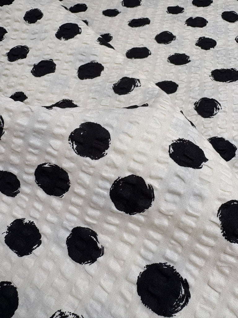 Sketch Spot Cream - Japanese Cotton Ripple Cloth - Sevenberry - The Eternal Maker - UK Fabric Shop