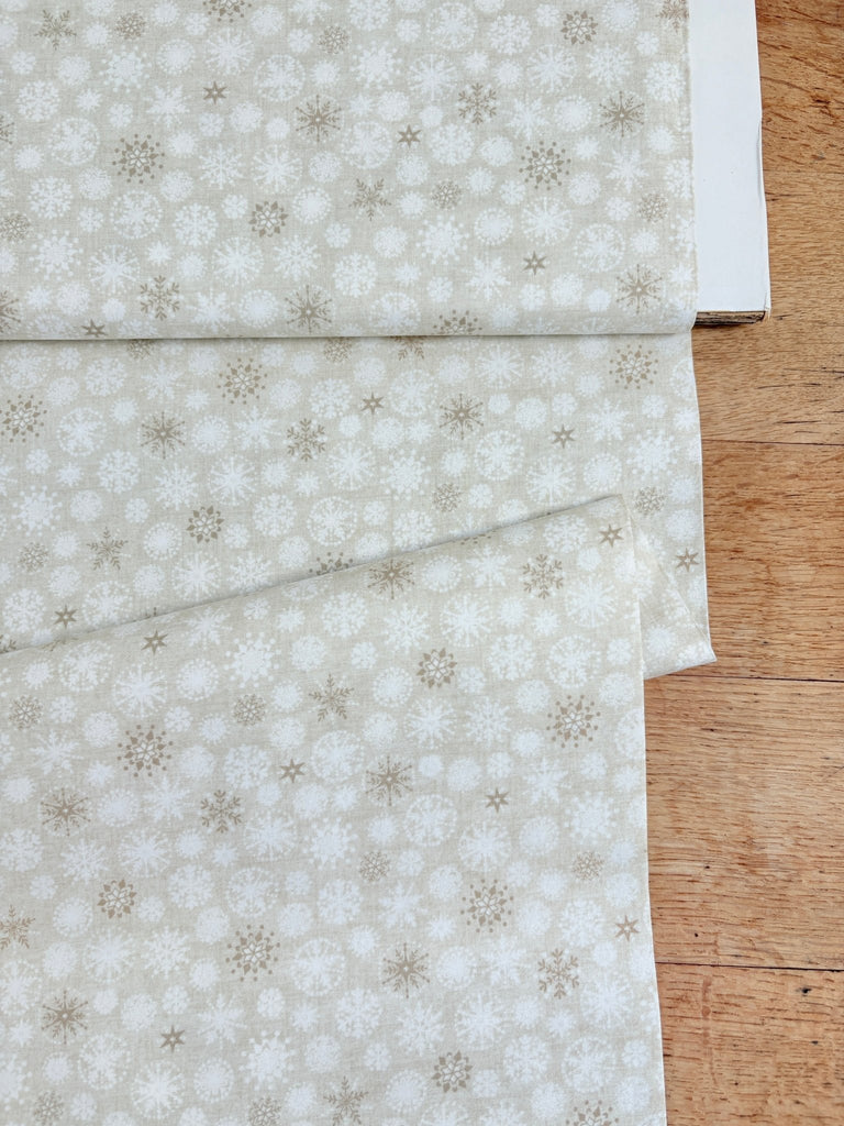 Snowflakes - Cream Scandi - Christmas Fabric - The Eternal Maker - UK Fabric Shop