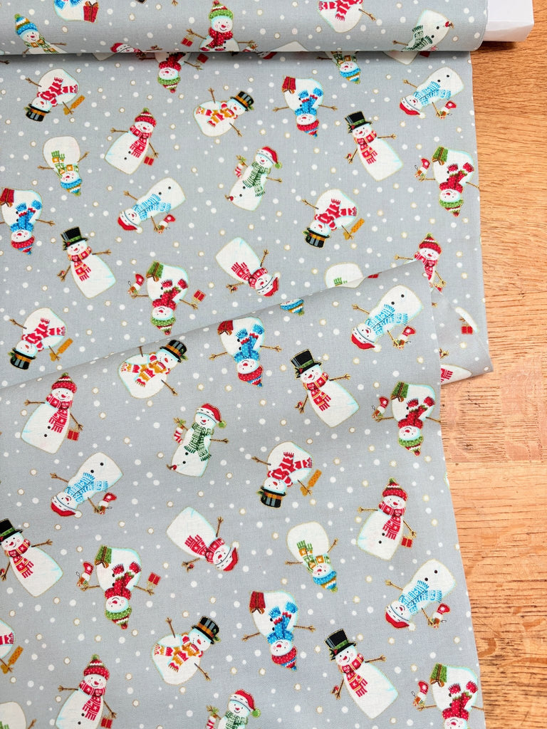 Snowmen - Merry Christmas - Christmas Fabric - The Eternal Maker - UK Fabric Shop