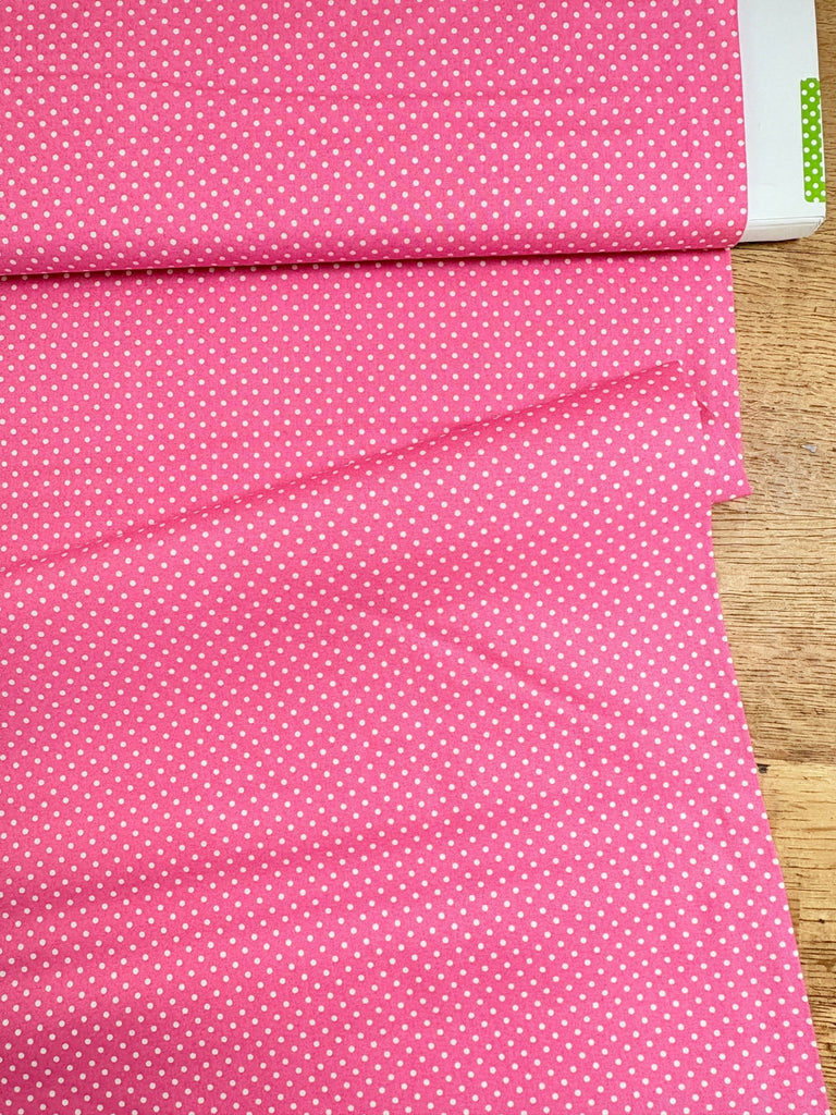 Spot On - Hot Pink - Makower Fabrics - The Eternal Maker - UK Fabric Shop