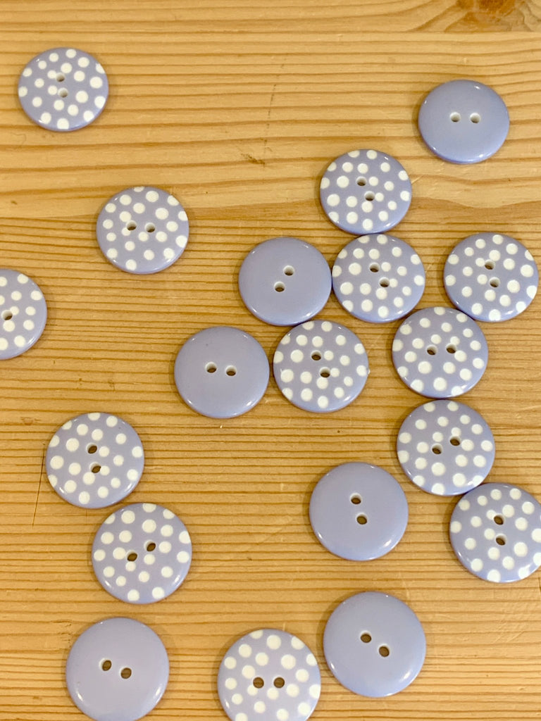 Spotty Button - 18mm - Pale Blue - The Eternal Maker - UK Fabric Shop