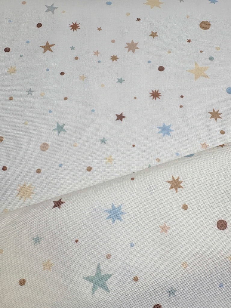 Stardust in Dove - To The Moon and Back - Paper + Cloth for Moda Quilt Cotton Fabric - The Eternal Maker - UK Fabric Shop
