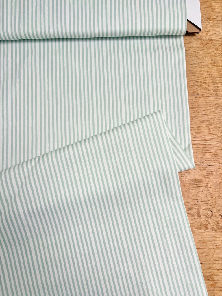 Stripe in Mint - To The Moon and Back - Paper + Cloth for Moda Quilt Cotton Fabric - The Eternal Maker - UK Fabric Shop