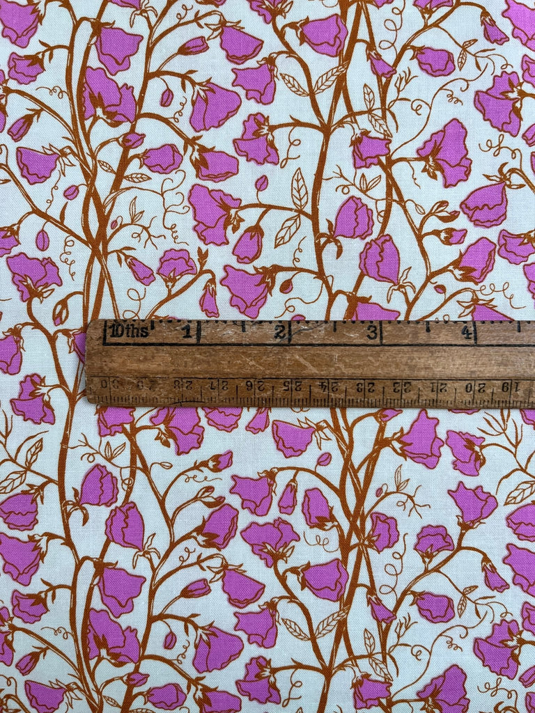 Sweet Peas in Natural - Verbena - Jen Hewett for Ruby Star Society - The Eternal Maker - UK Fabric Shop