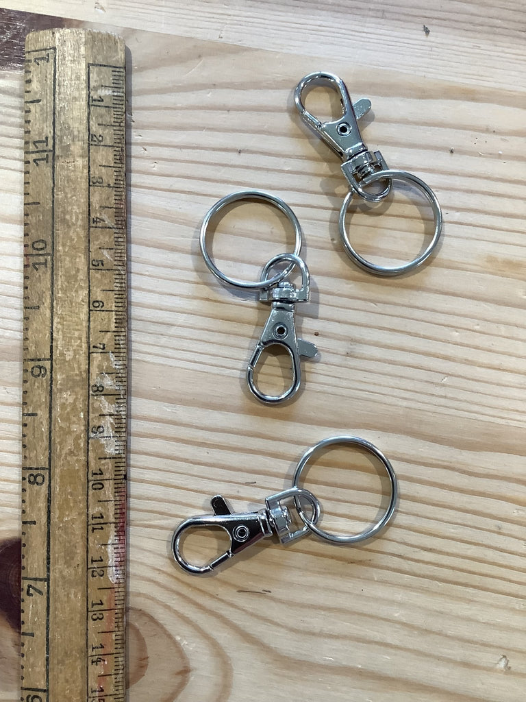 Swivel Clip and Ring - Silver - 35mm - The Eternal Maker - UK Fabric Shop