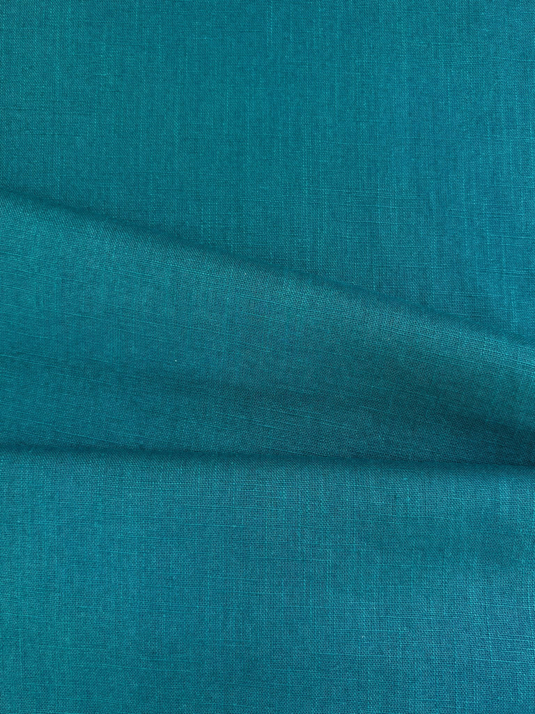 Teal - Enzyme Washed 100% Linen - The Eternal Maker - UK Fabric Shop