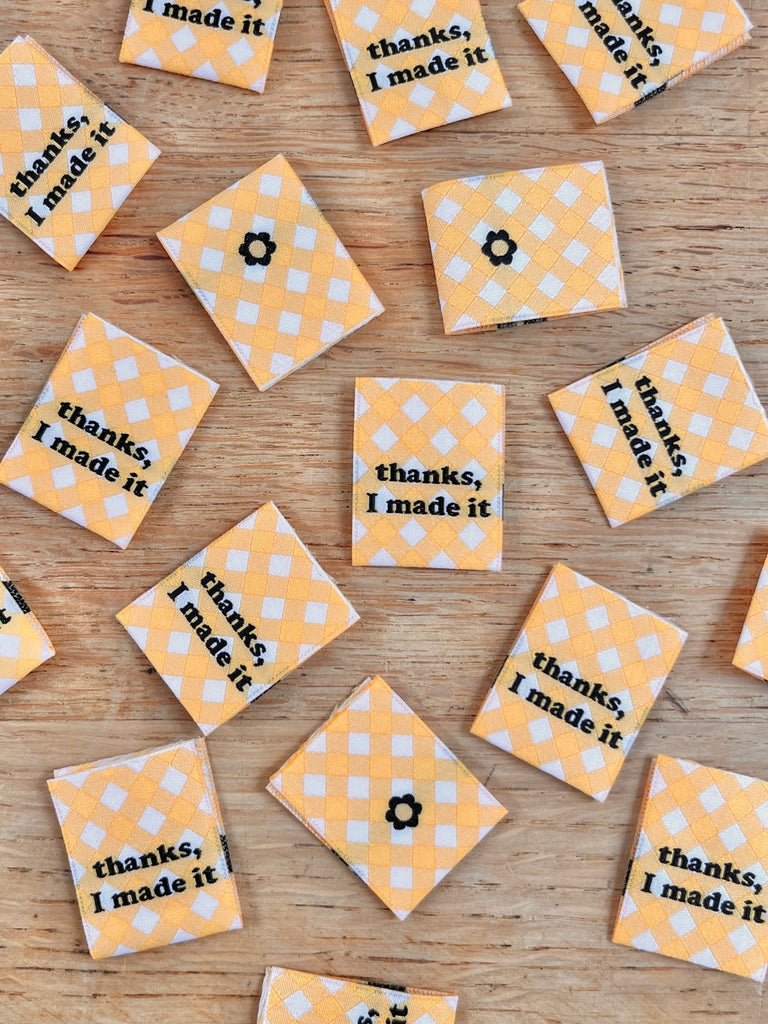 Thanks, I Made It - Sewing Woven Clothing Label Tags - 4 Pack - The Eternal Maker - UK Fabric Shop